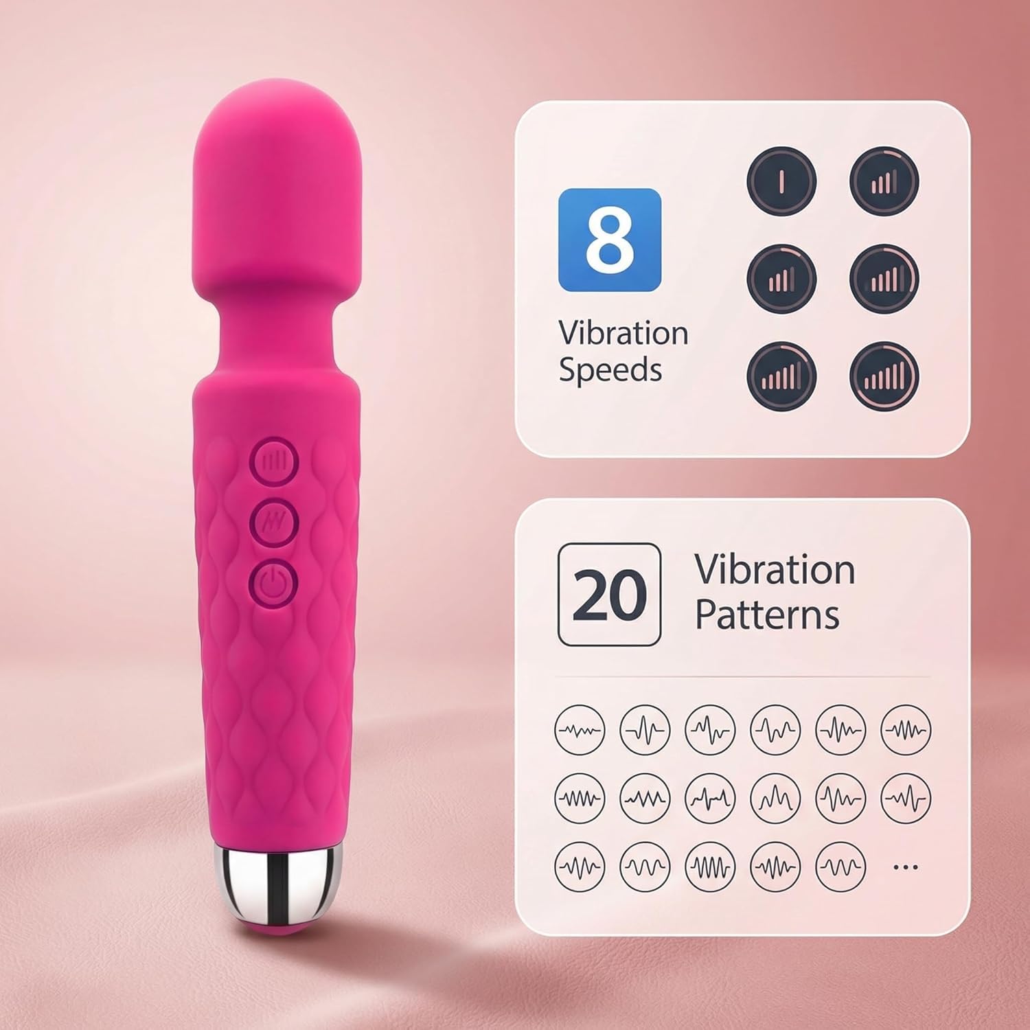 MUSVUZA Premium Rechargeable Personal Wellness Massager – Multi Color Ergonomic Design