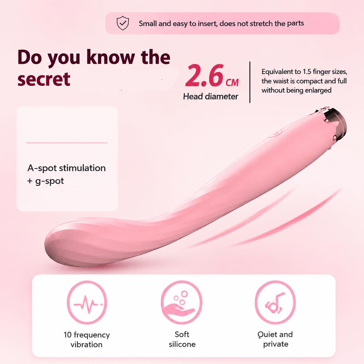 MUSVUZA Premium Personal Wellness Massager – Pink, Elegant Intimate Wellness Accessory