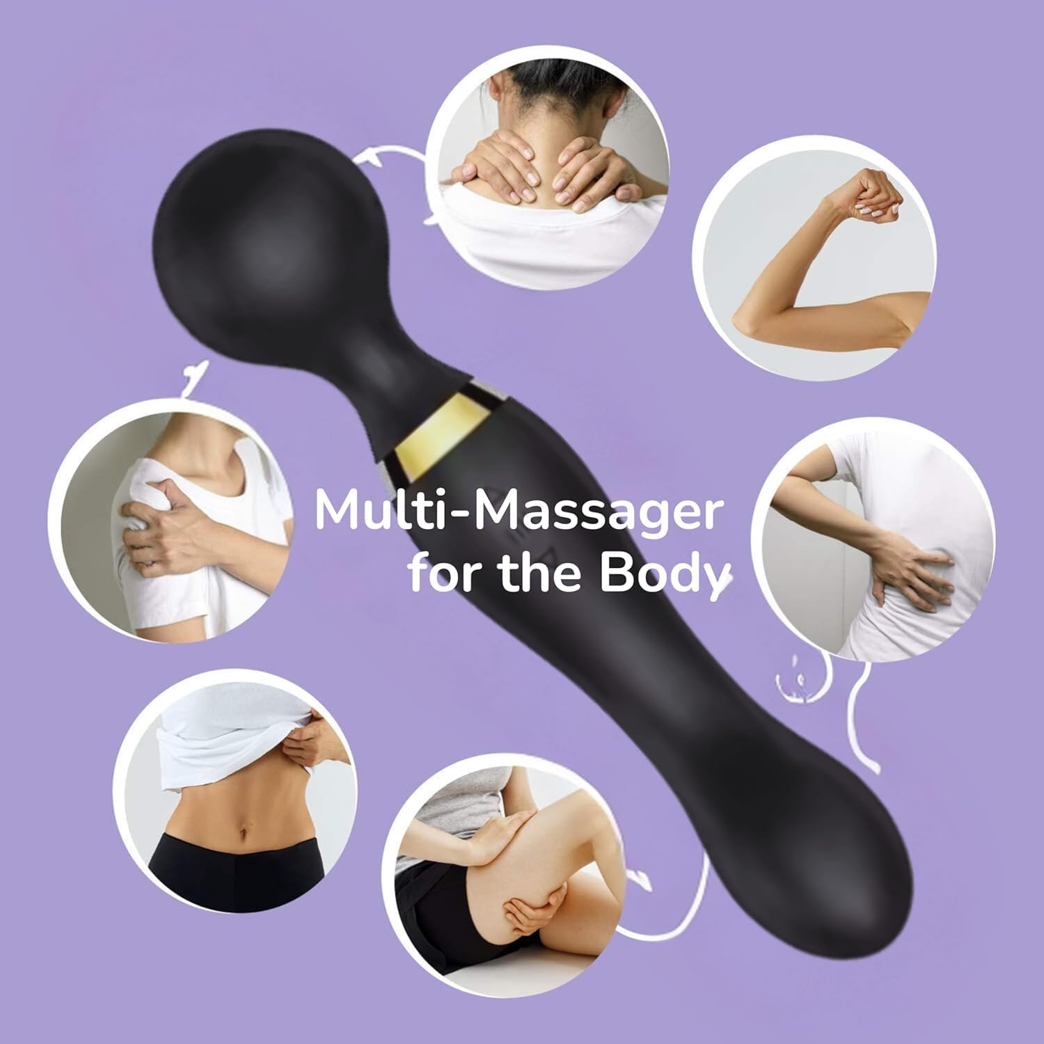 MUSVUZA Premium Massage Stick – Rechargeable Personal Wellness Massager for Adults