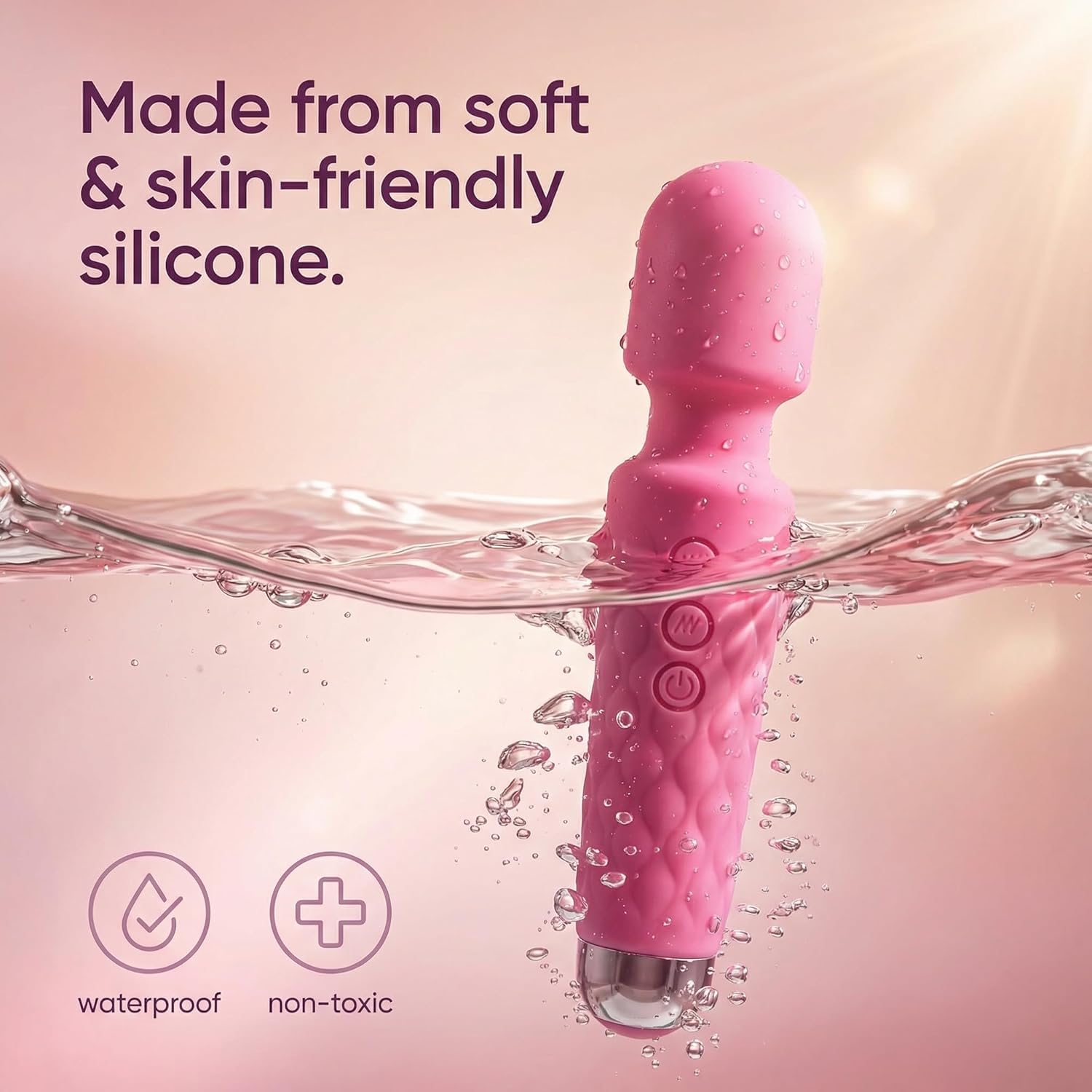 MUSVUZA Premium Rechargeable Personal Wellness Massager – Multi Color Ergonomic Design