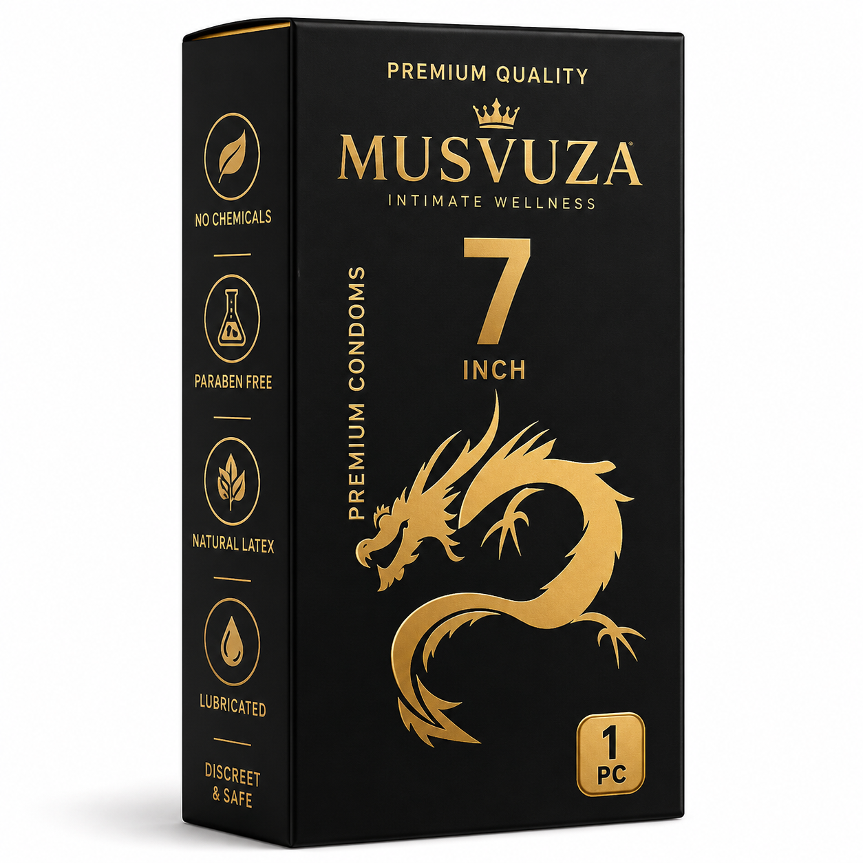 MUSVUZA Premium Adult Wellness Accessory – 6 Inch Rubber Personal Wellness Product, Brown
